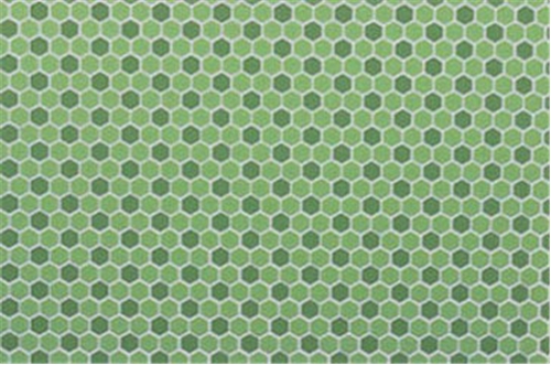 Dollhouse Miniature Tile: Hexagons, 12X16, Light Green/Dark Green