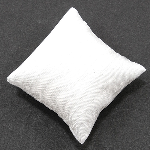 Dollhouse miniature WHITE SQUARE PILLOW