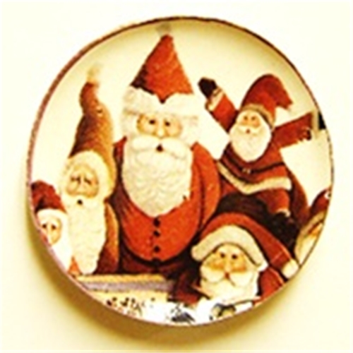 Dollhouse Miniature Santa Group Platter #2