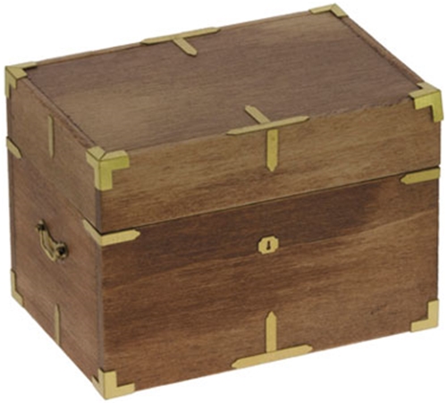 Dollhouse Miniature Wooden Campaign Trunk Kit
