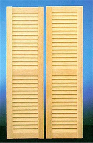 Houseworks #HW5019 1//12th Scale 1 pair Miniature Louvered Shutter