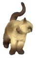 Dollhouse Miniature Cat, Rubbing Left, Siamese