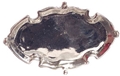 Dollhouse Miniature Silver Tray, 2In