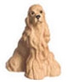 Dollhouse Miniature American Cocker Spaniel, Blonde, 1/2In