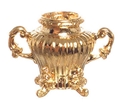 Dollhouse Miniature Vase W/2 Handles, Gold