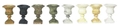 Dollhouse Miniature Roma Urn, Green , 6Pcs