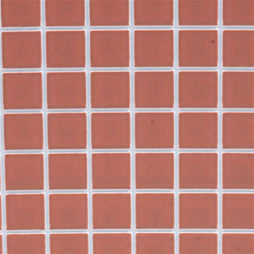 Dollhouse Miniature Tile: 1/4 Square, 12X16, Terra Cotta