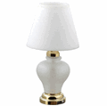 Dollhouse Miniature Led White Glass Table Lamp