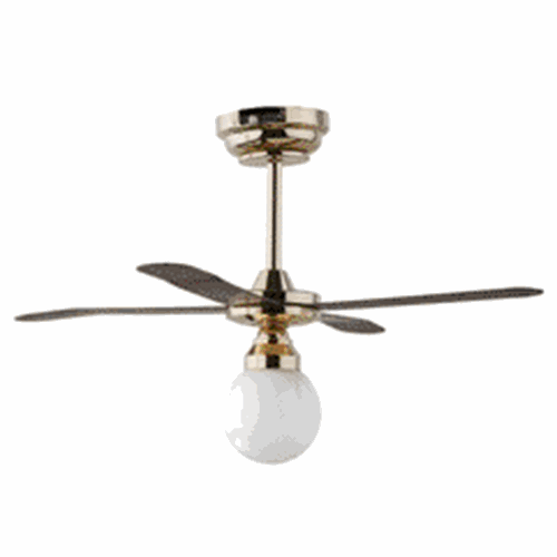 Dollhouse Miniature Led White Globe Ceiling Fan