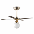 Dollhouse Miniature Led White Globe Ceiling Fan