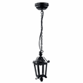 Dollhouse Miniature Led Black Hanging Coach Lamp