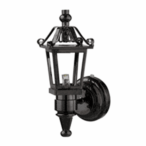 Dollhouse Miniature Led Black Nickel Coach Lamp