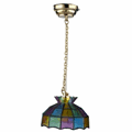 Dollhouse Miniature Led Tiffany Hanging Lamp