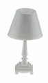 Dollhouse Miniature Traditional Table Lamp, White