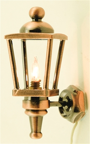 Dollhouse Miniature Carriage Lamp, Oil Rubbed Bronze