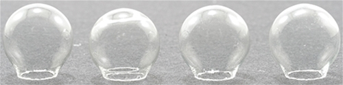 Dollhouse Miniature Clear Glass Globes, 4/Pk