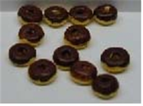 Dollhouse Miniature Chocolate Covered Donuts S/12
