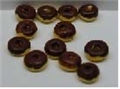 Dollhouse Miniature Chocolate Covered Donuts S/12