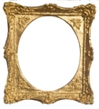 Dollhouse Miniature Gold Frame