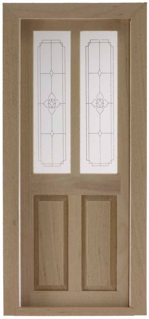 Dollhouse Miniature Transom Door, Unfinished