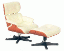 Dollhouse Miniature1956 Eames Lounge Chair with Ottoman