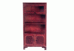 Bookcase with 1-Glass Door, Walnut