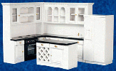 Kitchen Set, 4 pc., Black, White