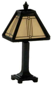 Dollhouse Miniature CRAFTSMAN TIFFANY LAMP, DARK BRONZE