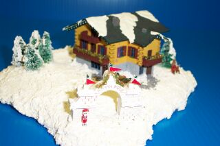 Dollhouse Miniature Alpine Christmas House Kit