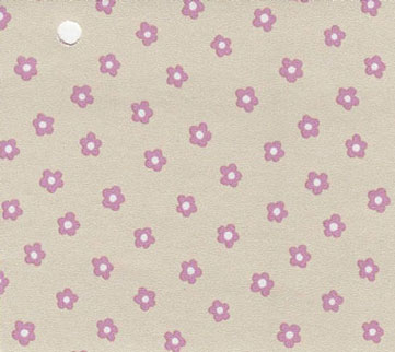 Dollhouse Miniature Pre-pasted Wallpaper Tiny Mauve Flowers On Beige