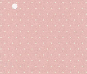Dollhouse Miniature Pre-pasted Wallpaper, White Polka Dots On Pink