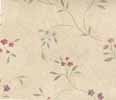 Dollhouse Miniature Pre-pasted Wallpaper Tiny Floral Vines On Tan