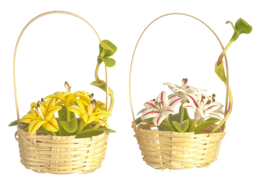 Hand Made Flower Basket, 2 pc.