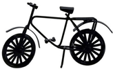 Dollhouse Miniature Black Bicycle