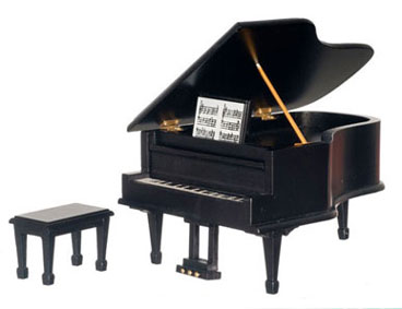 Piano with Bench, Black