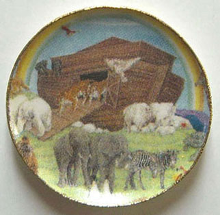 Dollhouse Miniature Noah's Ark Platter