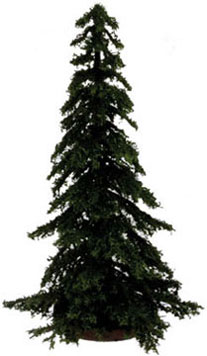 Dollhouse Miniature Spruce Tree, 6 Inch Tall, Green