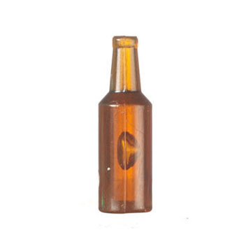 Dollhouse Miniature Beer Bottle/Brown/12