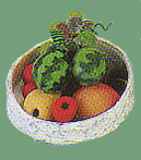 Dollhouse Miniature Plate with Fruit