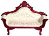 Dollhouse Miniature Victorian Parlor Settee, Mahogany