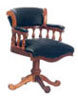 Dollhouse Miniature Cockcroft Desk Chair, Walnut