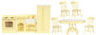 Kitchen Set, 8 pc., Cream