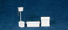 Dollhouse Miniature1/2 In Bathroom Set, 3 pc, White