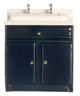 Dollhouse Miniature Kitchen Sink, Black