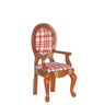 Dollhouse Miniature Armchair, Walnut