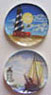 Dollhouse Miniature Lighthouse & Ship Platters