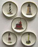 Dollhouse Miniature 5 Lighthouse Plates