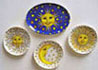 Dollhouse Miniature Moon & Stars Plates & Platters