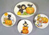 Dollhouse Miniature 3 Halloween Plates & Platter