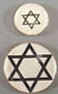 Dollhouse Miniature Jewish Star Plates-Black